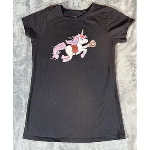 San Francisco Giants Shirt Womens Medium Black MLB Baseball Tiny Turnip‎ Unicorn